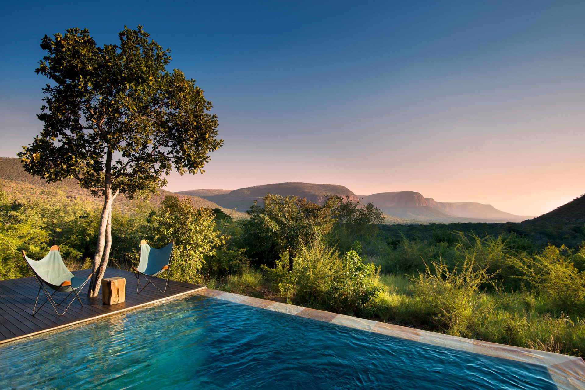 Swimmingpool in der Marataba Mountain Lodge