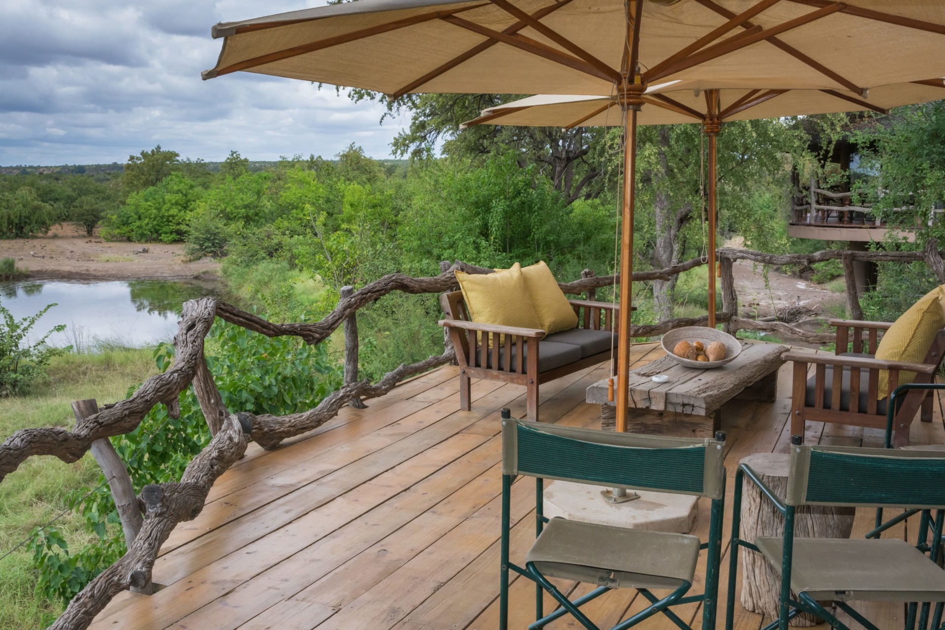 Aussicht von der Veranda der Mashatu Lodge