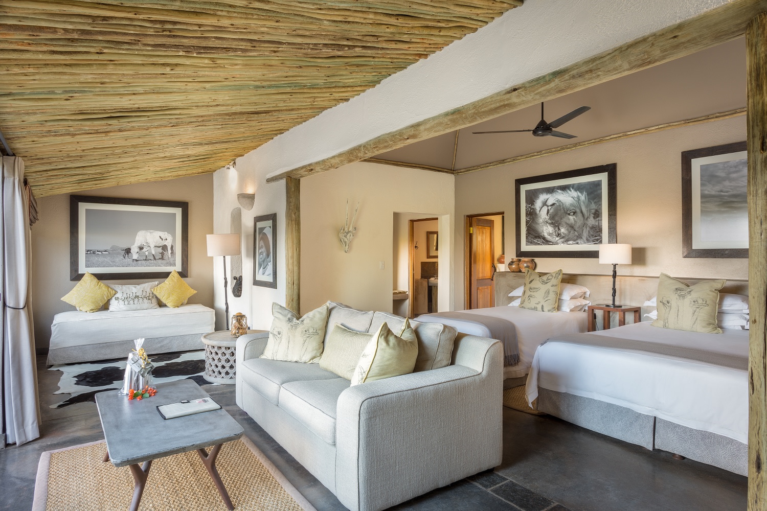 Zweibettzimmer der Mashatu Lodge