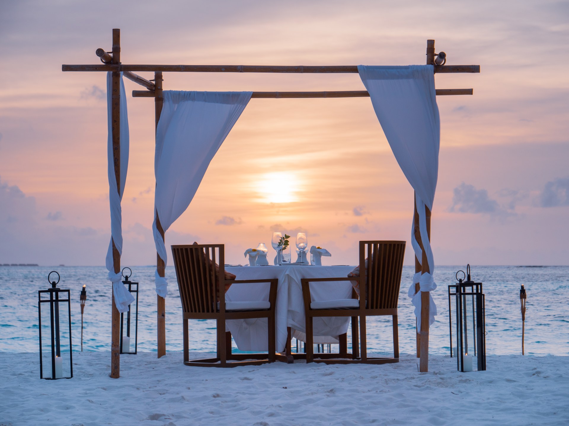 Privates Abendessen am Strand