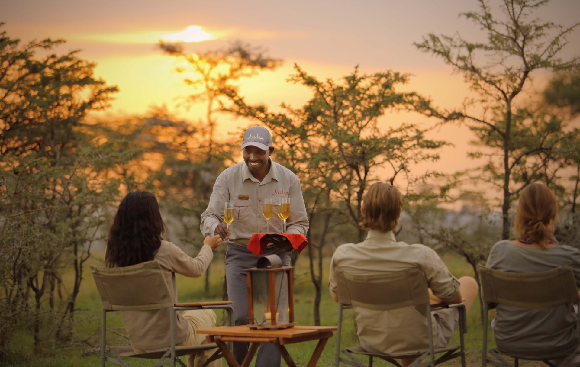 Sundowner im Naboisho Camp