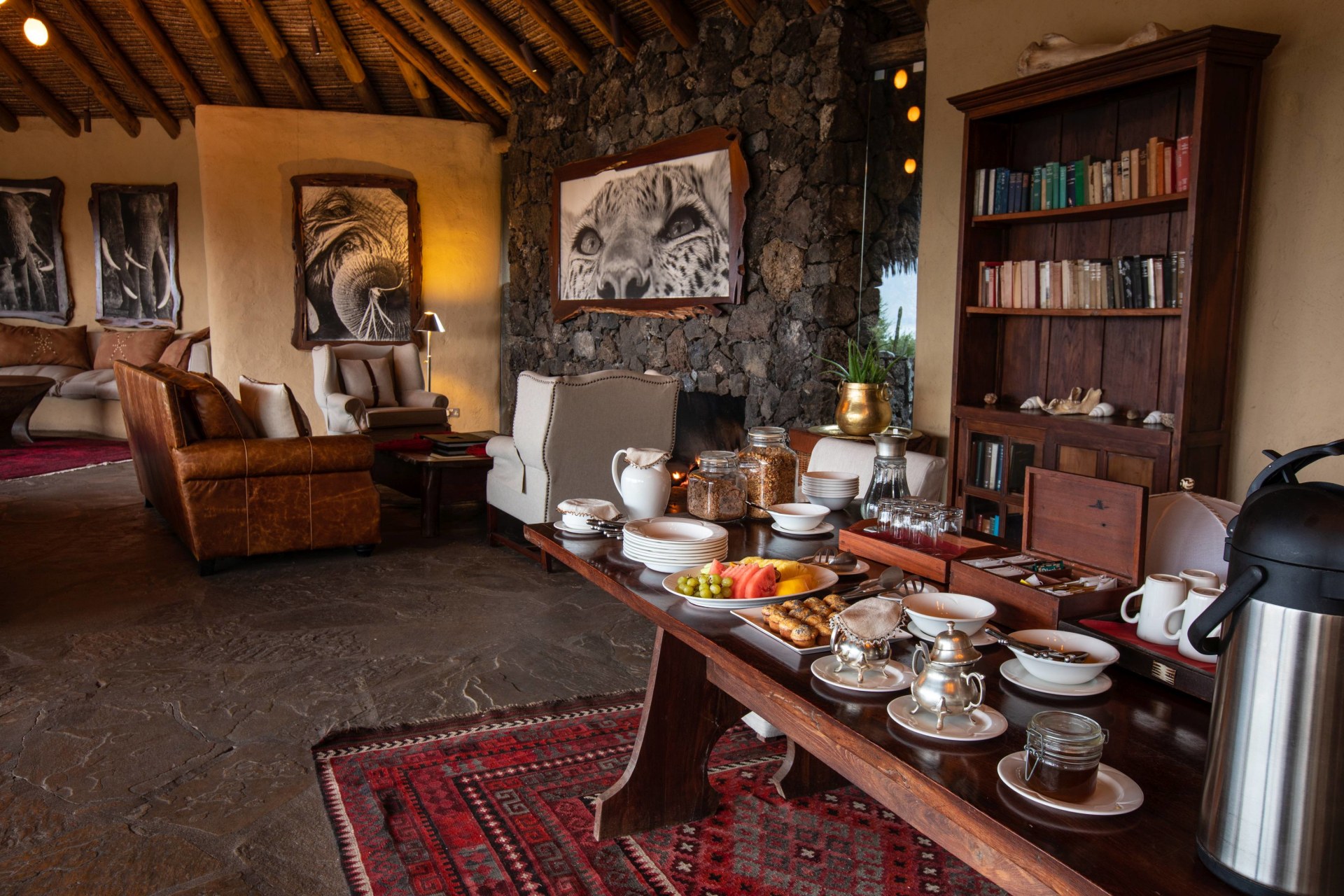 Fruehstuecks Buffet in der ol Donyo Lodge