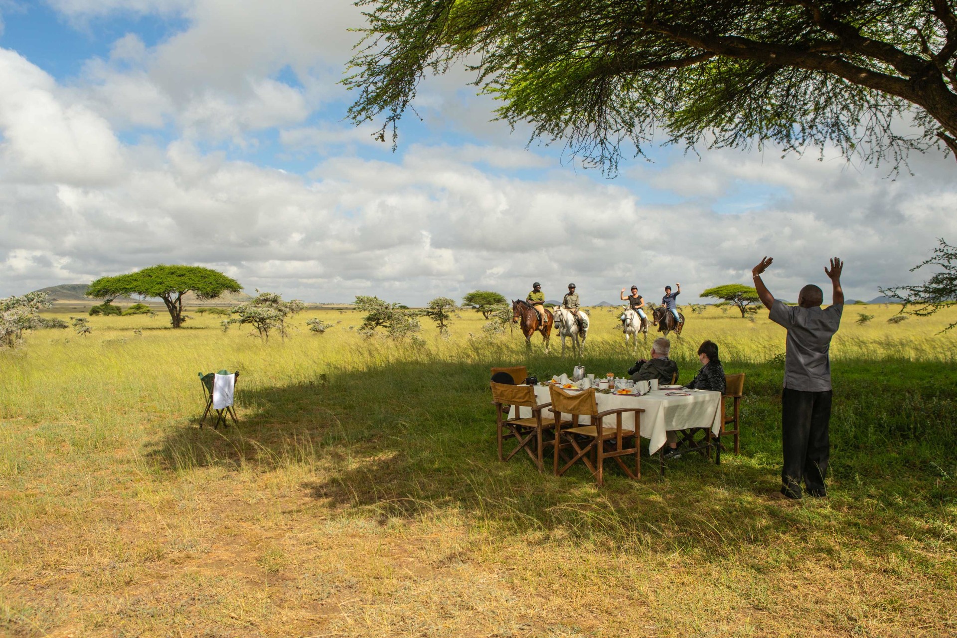 Reitsafari mit Picknick in der Wildnis nahe des ol Donyo Lodge