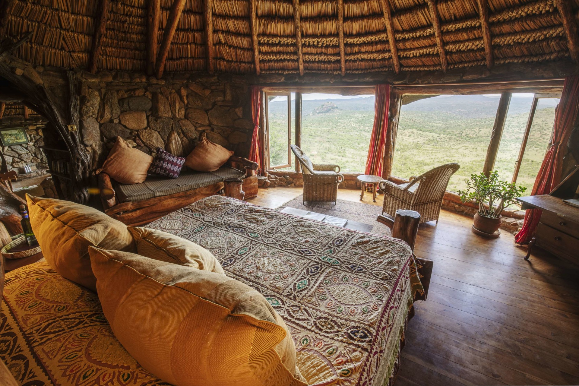 Ausblick aus dem Gaestezimmer der Ol Malo Lodge