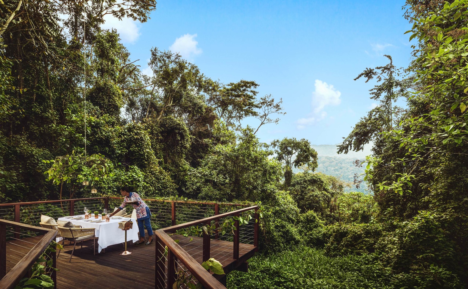 Privates Abendessen auf der Terrasse im One&Only Nyungwe House