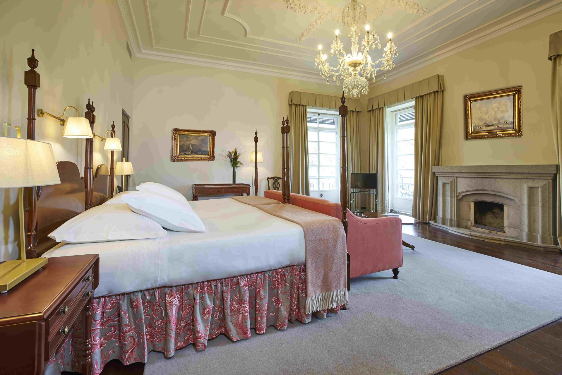 Schlafbereich der Suite im Manor House