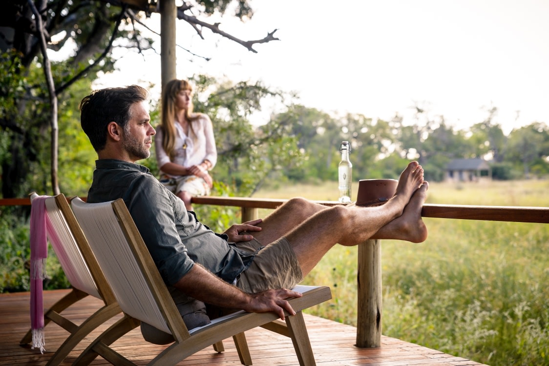 Aussicht von der Veranda in der Suite des Sanctuary Stanleys Camp