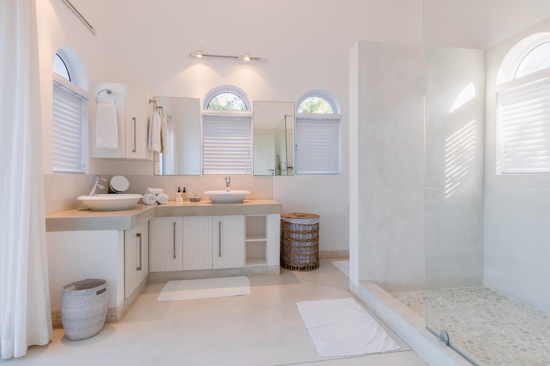 Badezimmer im Santorini Mozambique