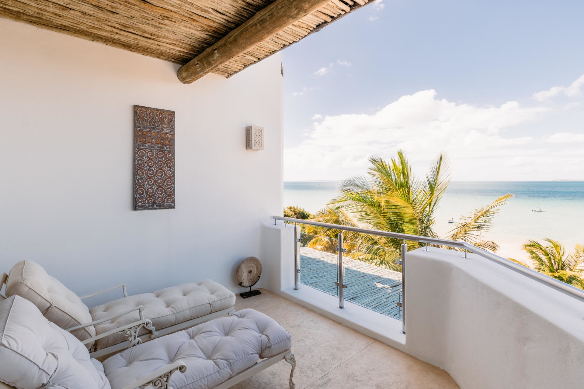 Terrasse der Banque Suite im Santorini Mozambique