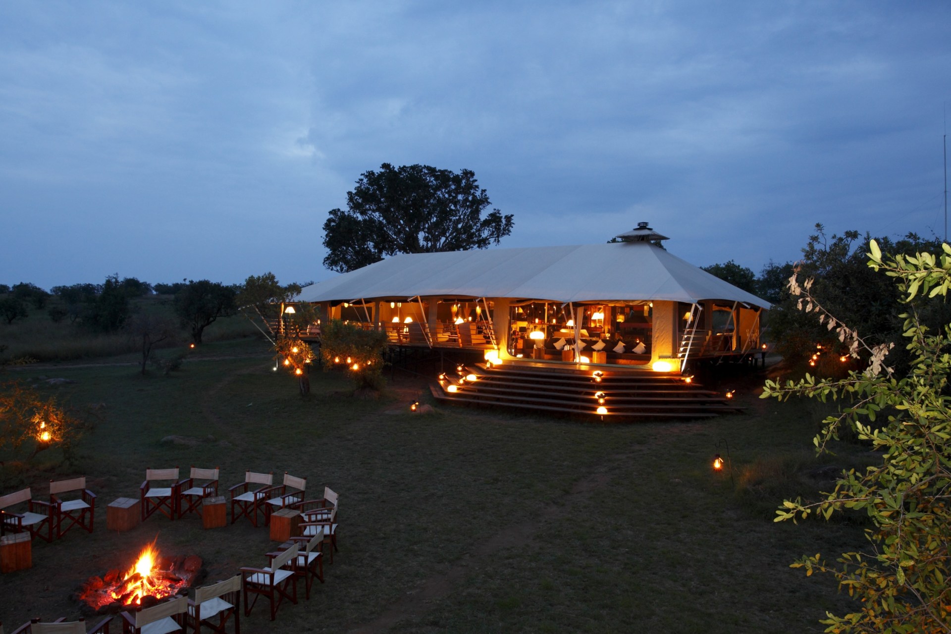 Hauptzelt des Serengeti Bushtops