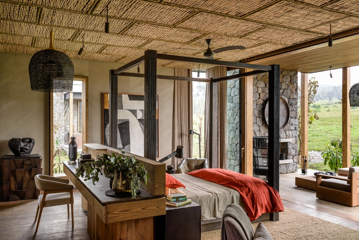 Schlafzimmer im Singita Kataza House