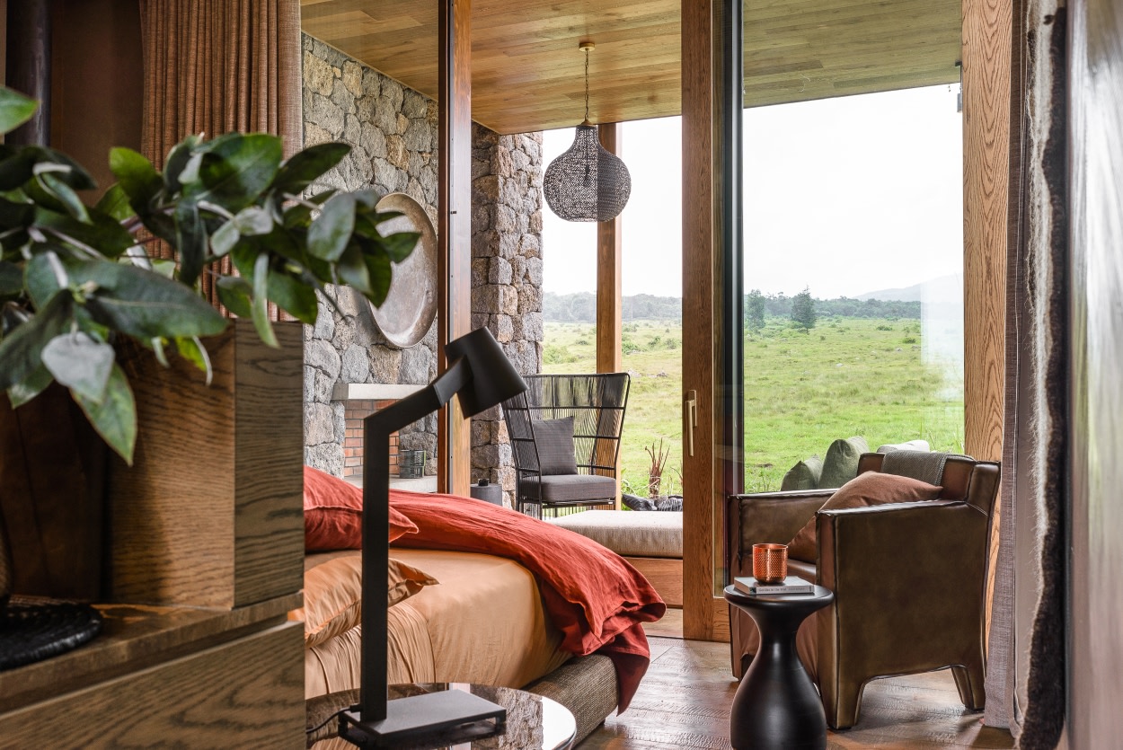 Innenansicht einer Suite im Singita Kataza House