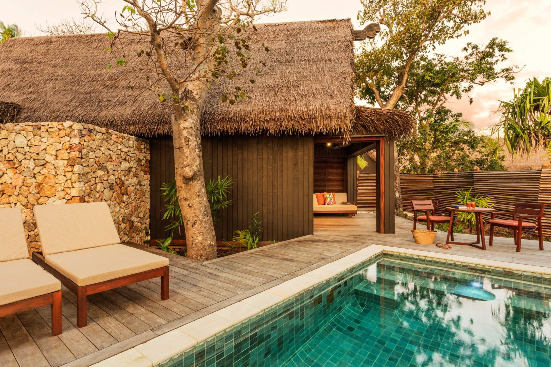 Hideaway Pool Villa Terasse des Six Senses Fiji 