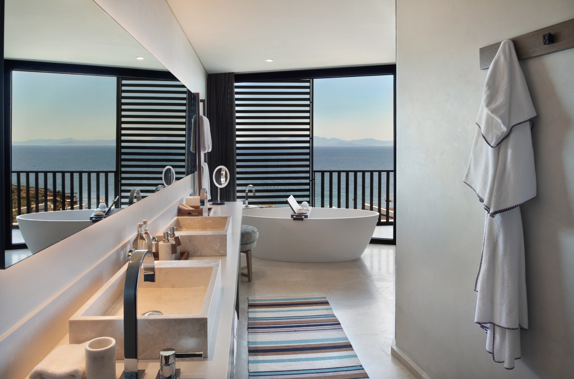 Seaview Deluxe Room Badezimmer des Six Senses Kaplankaya