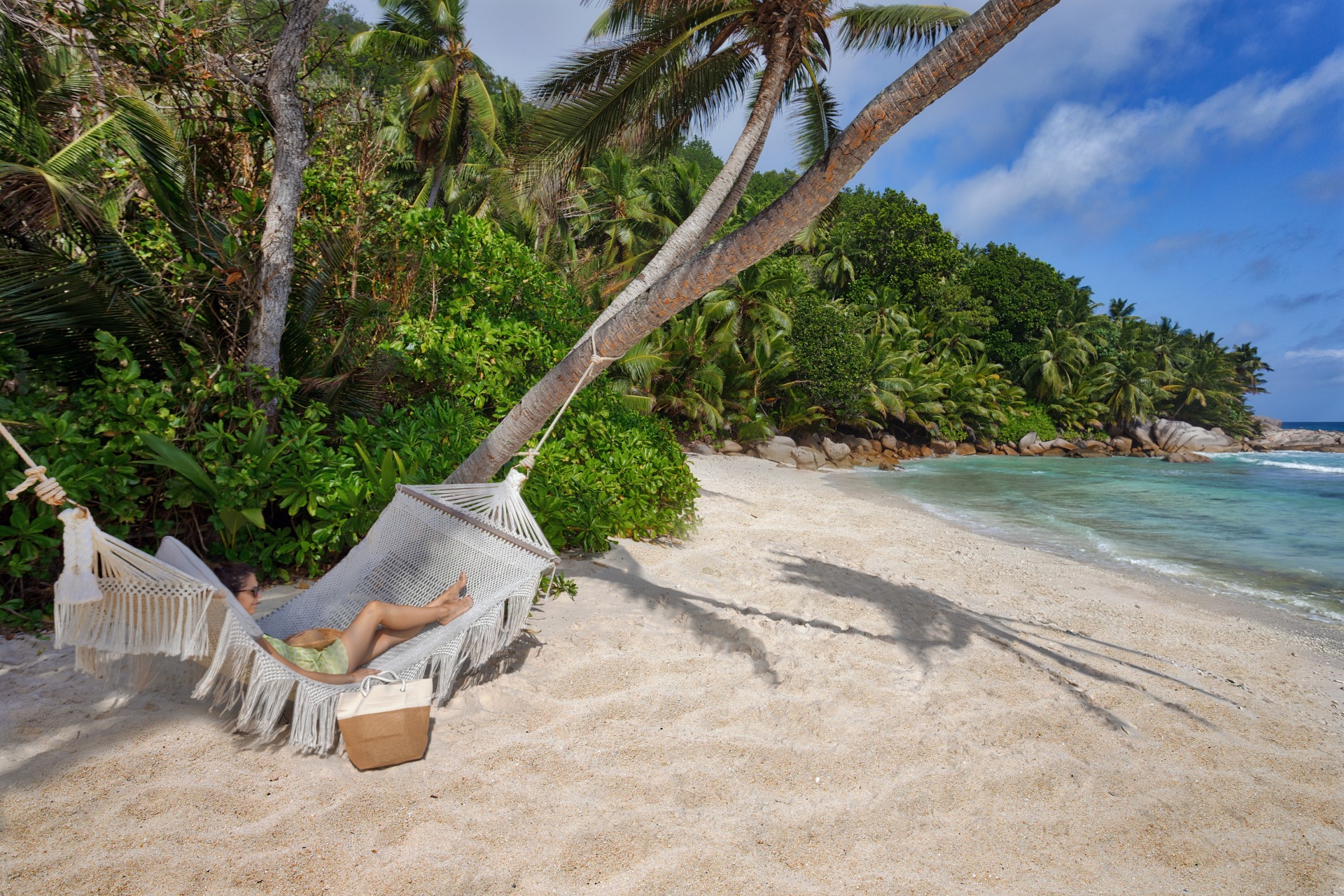 Grand Anse Strand mit Haengematte