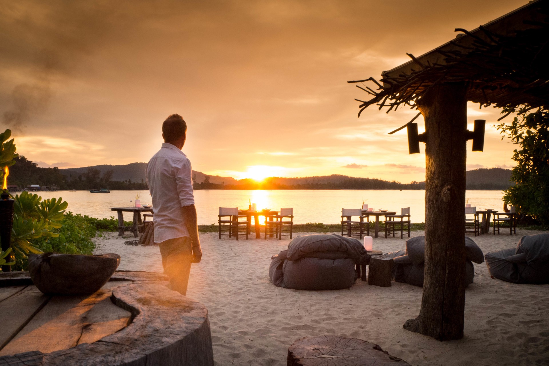 Sonnenuntergang auf der Insel