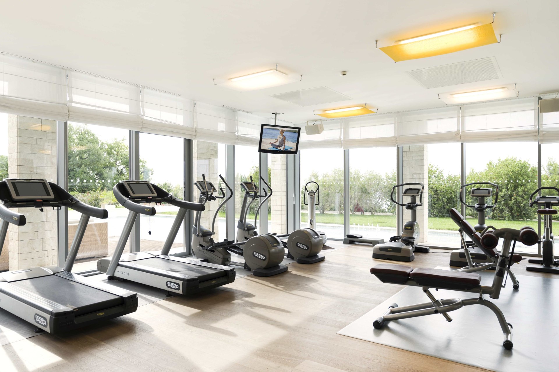 Innenansicht des Fitnessstudios im Sun Gardens Dubrovnik