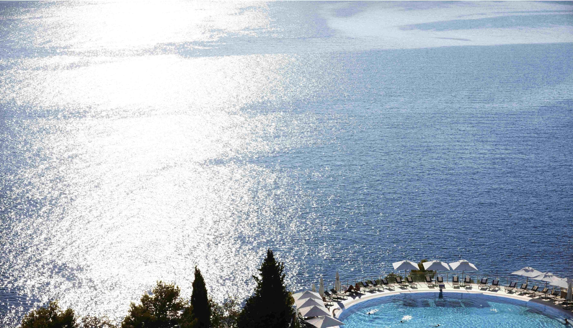 Pool mit Meerblick des Sun Gardens Dubrovnik