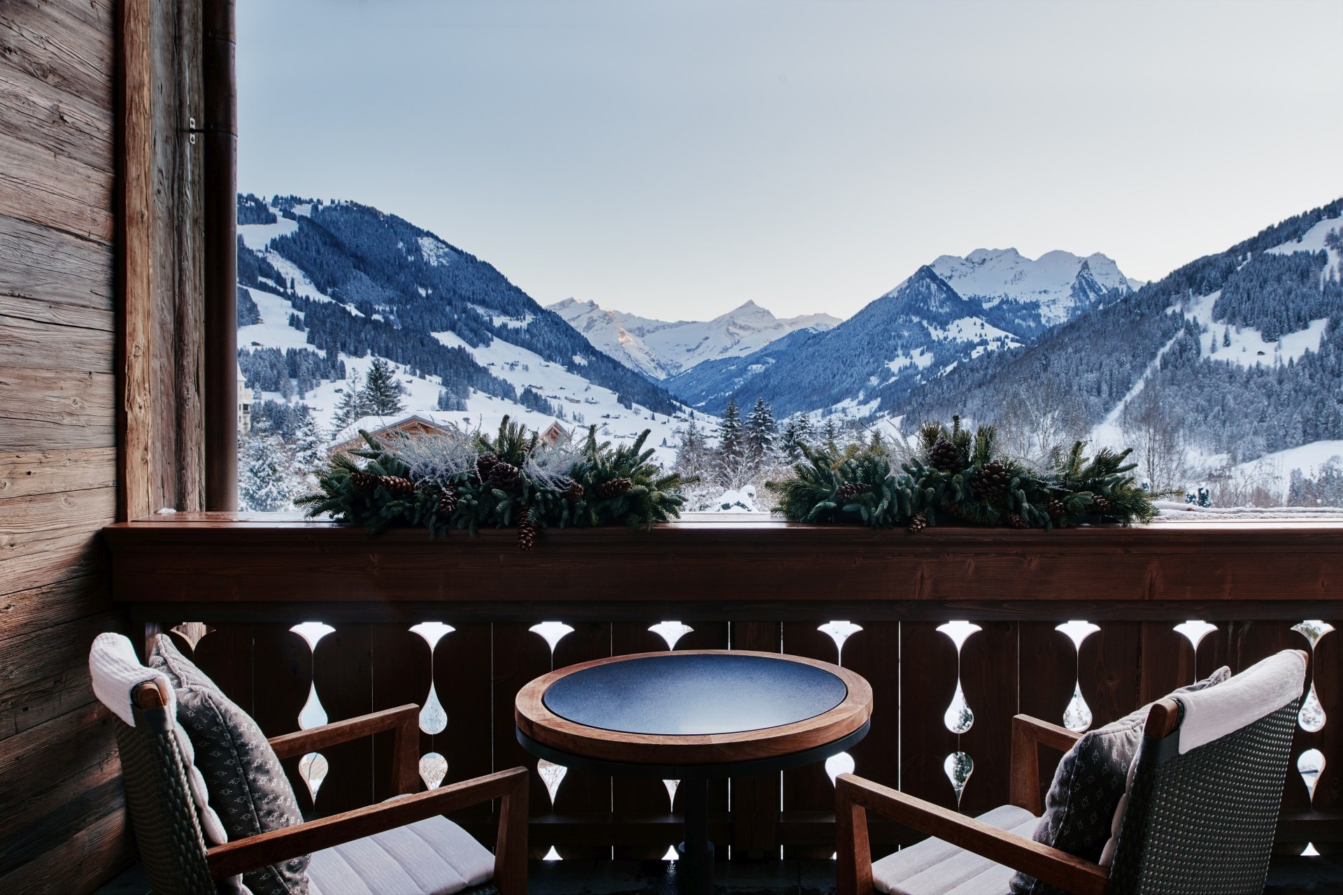 Winter Ausblick des Alpina Gstaad