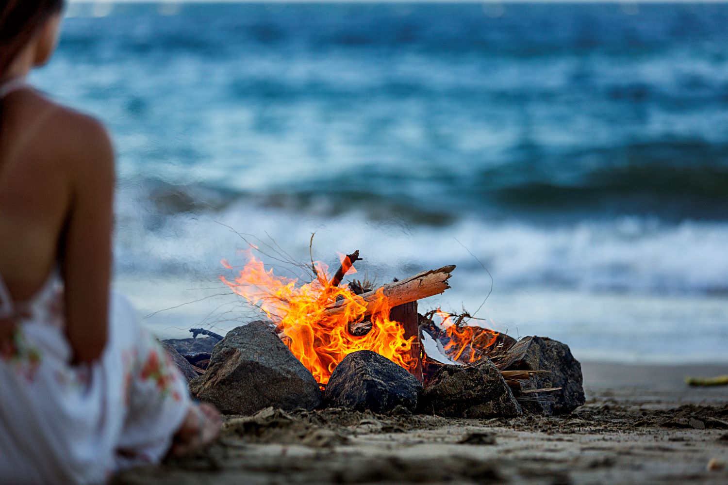 Lagerfeuer am Strand des Kasiiya Papagayo