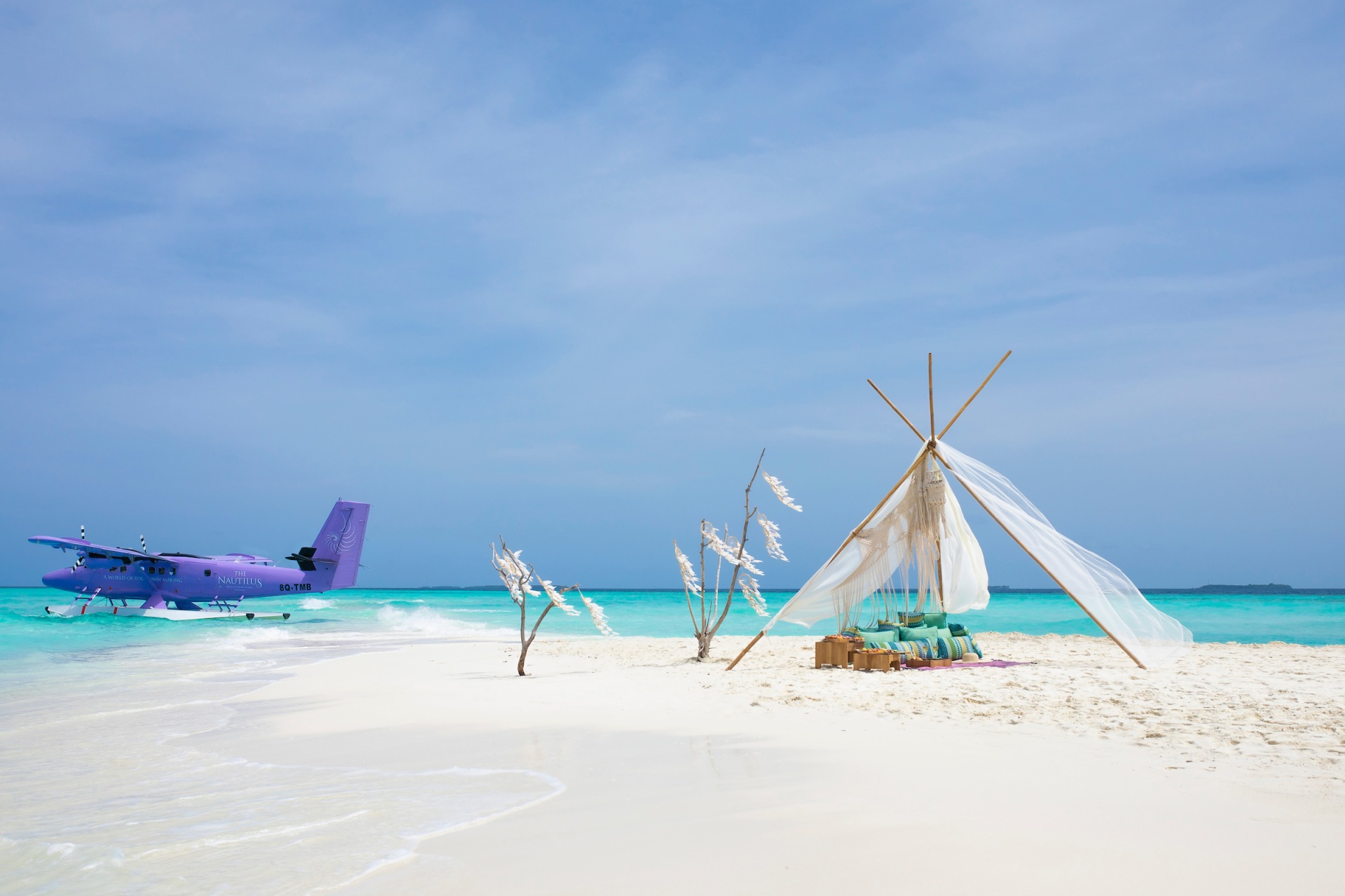 Ausflug auf eine Sandbank auf den Malediven