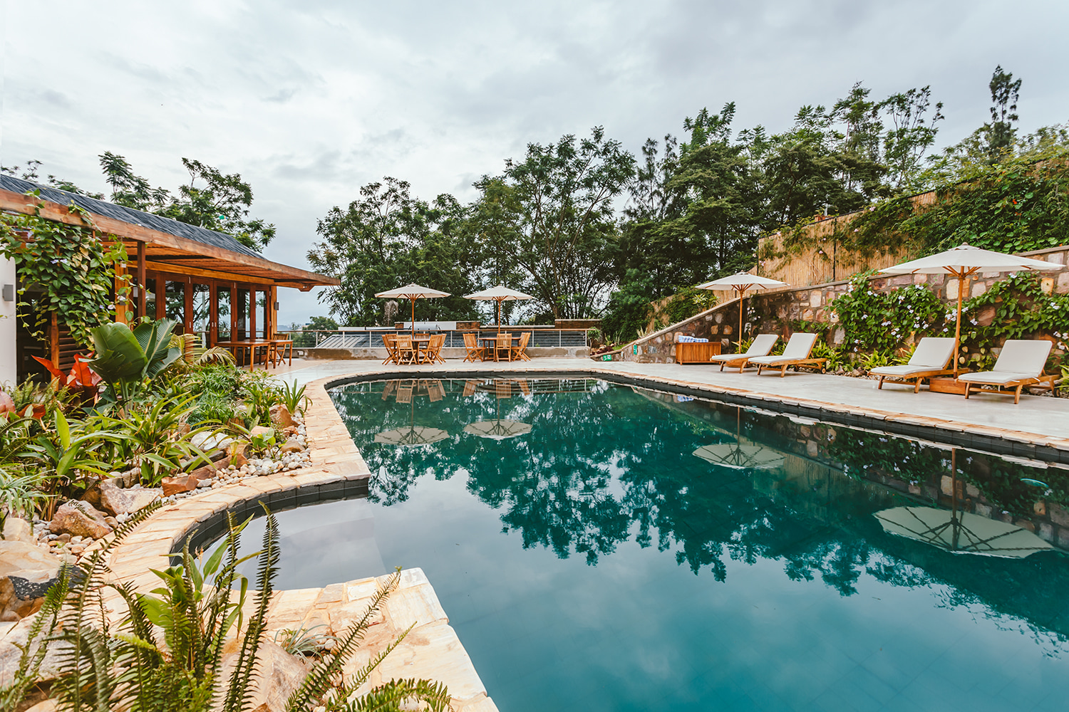 Swimmingpool im The Retreat in Kigali in Ruanda