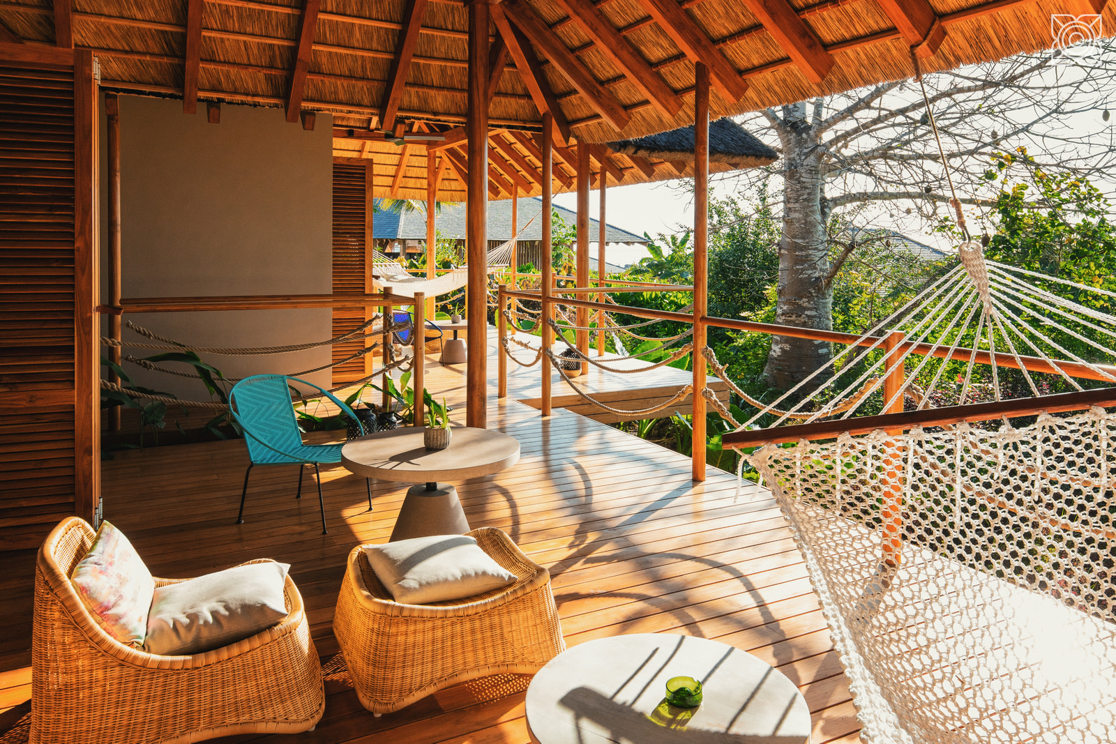 Terrasse des Garten Bungalows