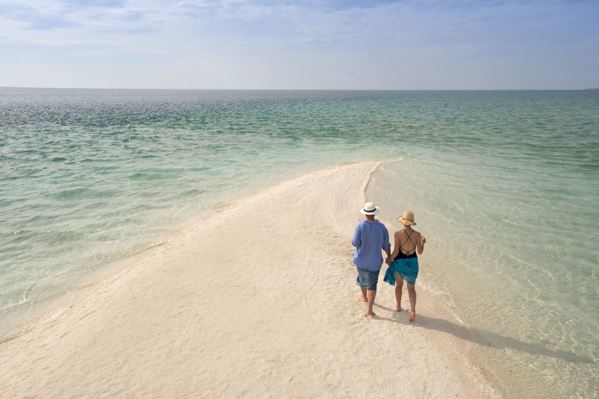 Strandspaziergang auf Benguerra Island in Mosambik