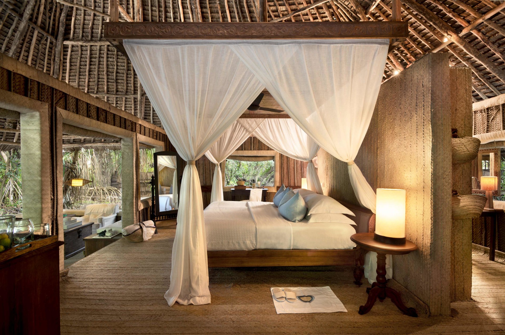 Schlafzimmer im andBeyond Mnemba Island