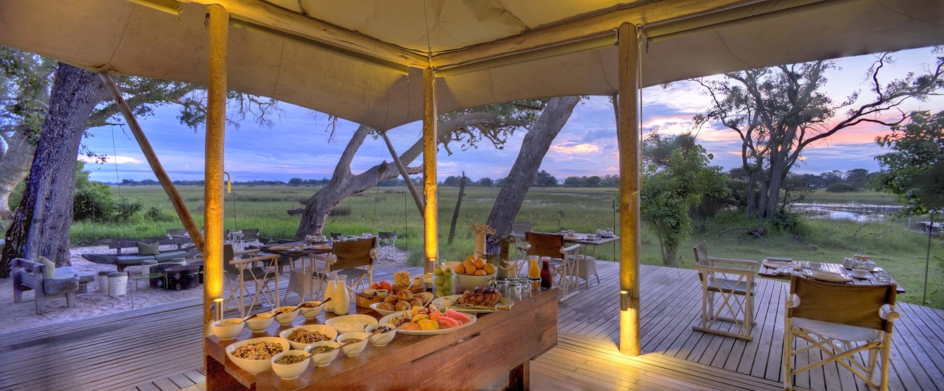 Fruehstueck im andBeyond Xaranna Okavango Delta Camp