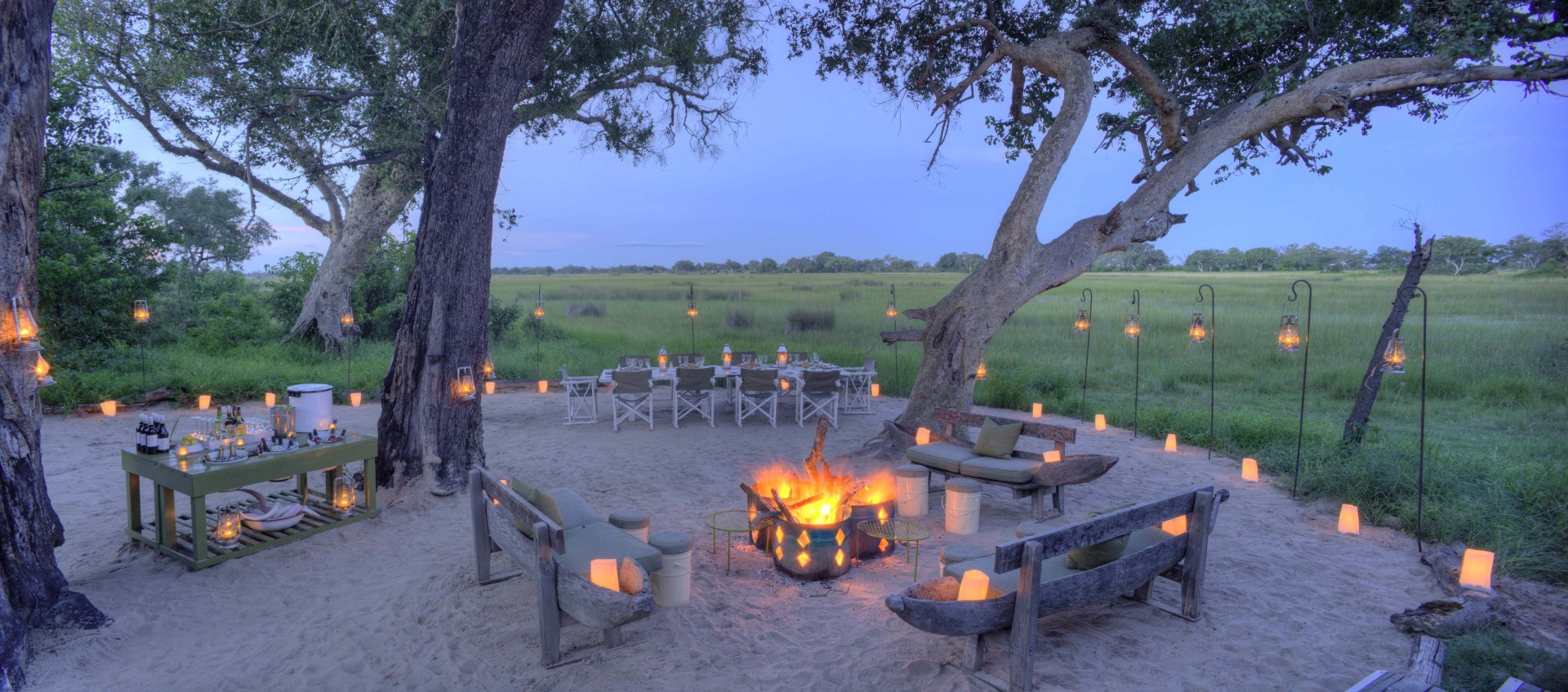 Abendessen im andBeyond Xaranna Okavango Delta Camp