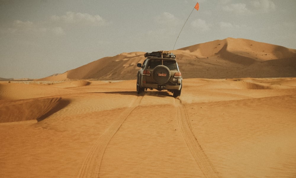 Jeep in the desert