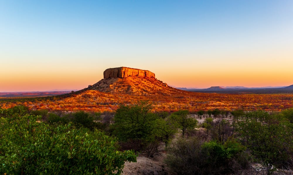 Berg bei Sonnenuntergang