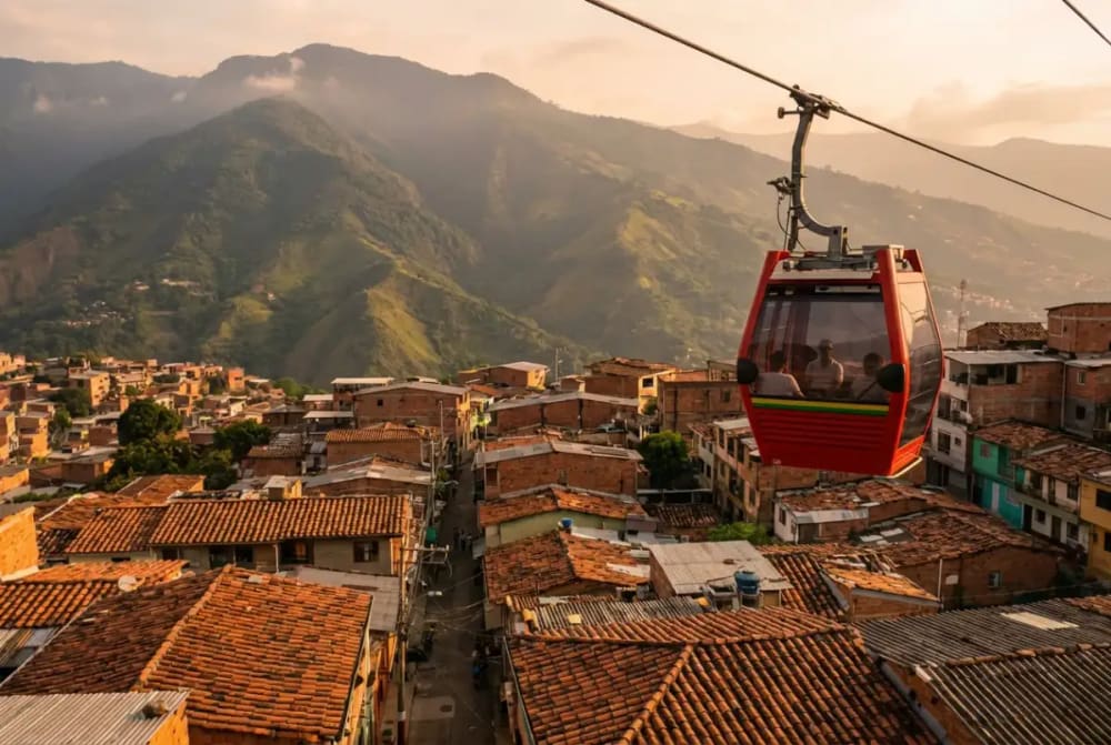 Metrocable über Medellín
