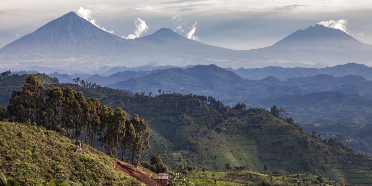 Ruanda Volcanoes Nationalpark Vulkan Landschaft