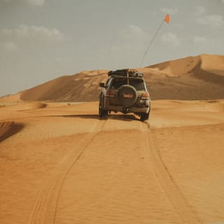 Jeep in the desert