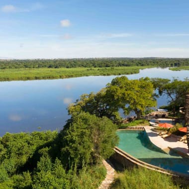 Lage der Nilse Safari Lodge direkt am Nil