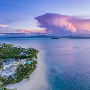 Insel beim Sonnenuntergang