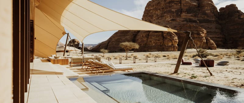 Pool terrace at Banyan Tree AlUla