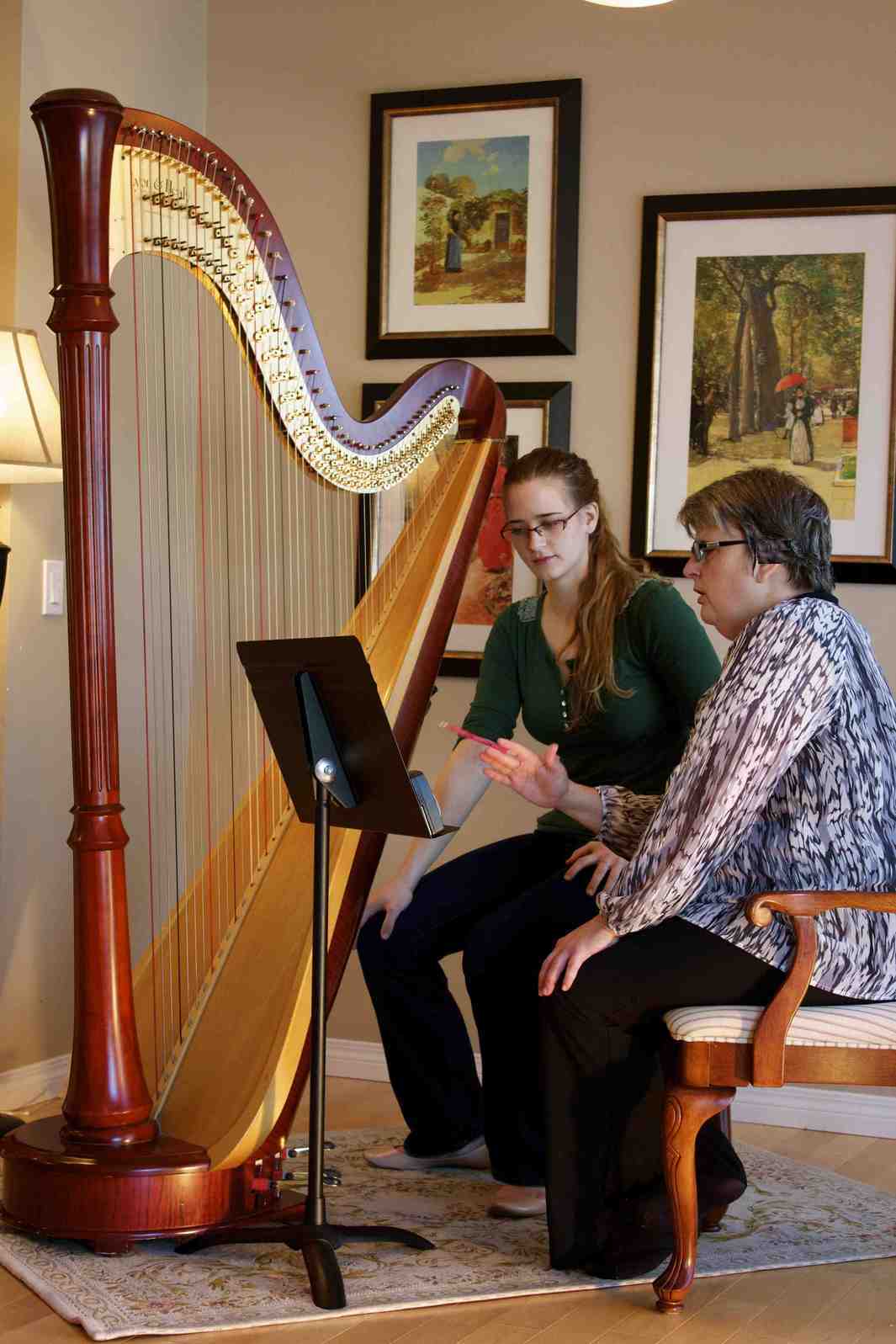 Harp Teacher Tisha teaches Alita
