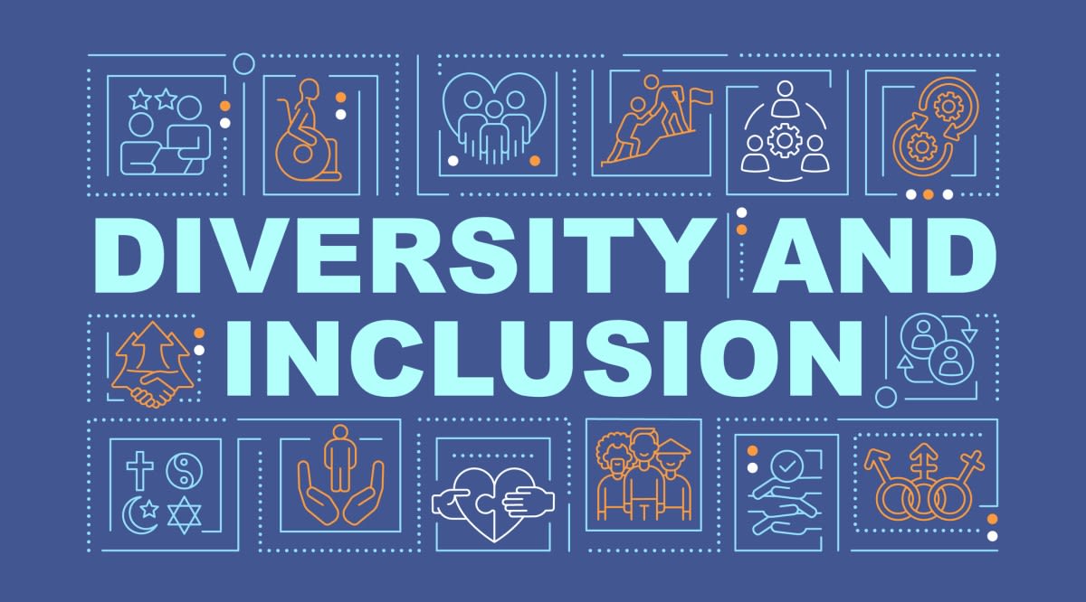 Graphic reading "Diversity and Inclusion"