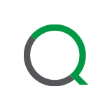 Qlik company logomark; a green and grey "Q" in modern font.