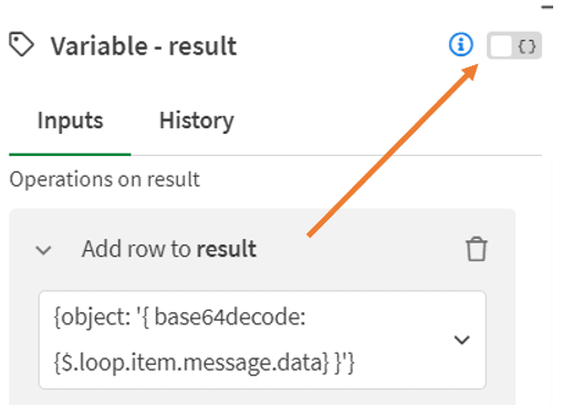 The highlighted result features the variable "result"