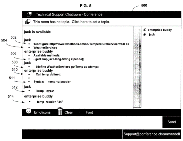 Screenshot of an old model technical support chatroom window