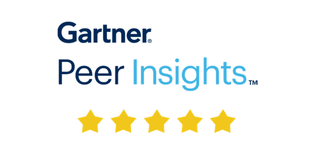 Gartner® Peer Insights™ logo with 5 stars