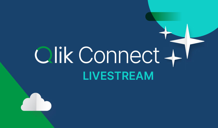 Text reading Qlik Connect Livestream