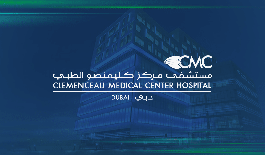 Blog promotional image with picture of hospital in the background and a blue opaque overlay with the logo of the hospital in white text that reads "Clemenceau Medical Center Hospital""