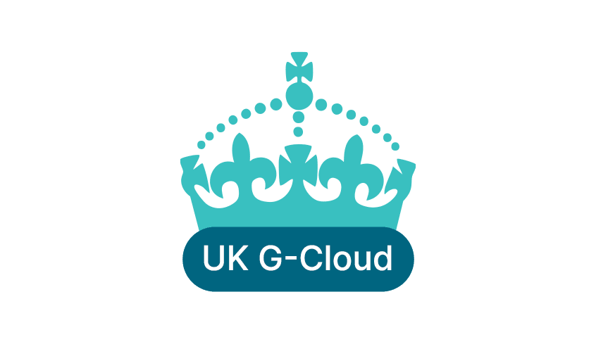 Illustration of a crown with the words "UK G-Cloud" inside