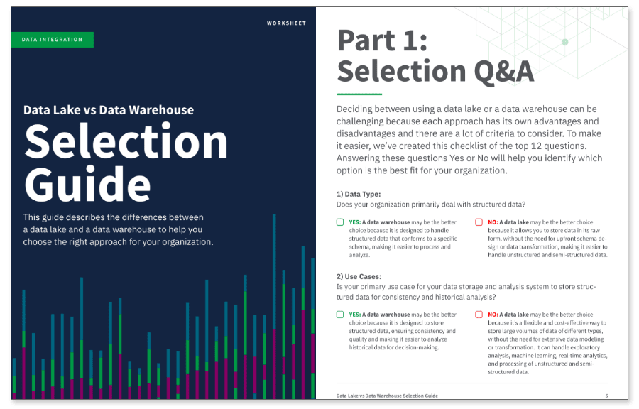 Data Lake or Data Warehouse Selection Guide cover