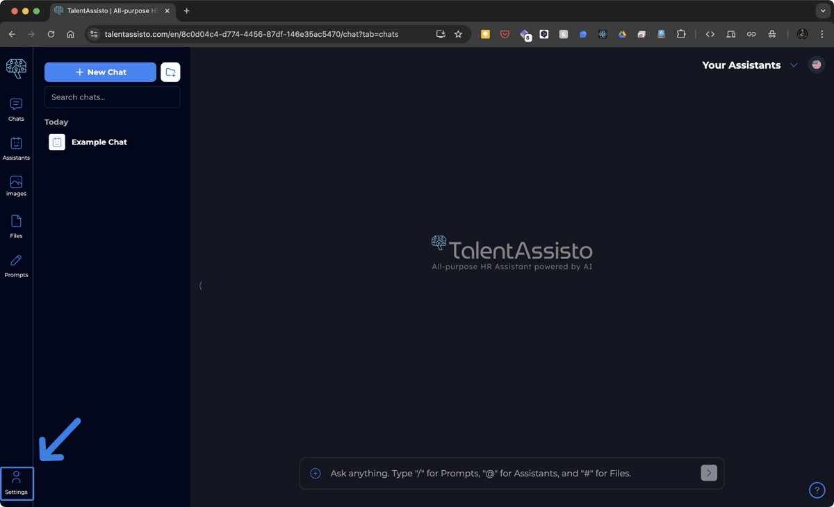 TalentAssisto | Settings